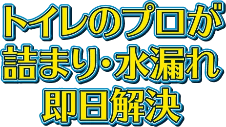 トイレのプロが詰まり・水漏れ即日解決